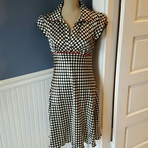 Black & white polkadot dress